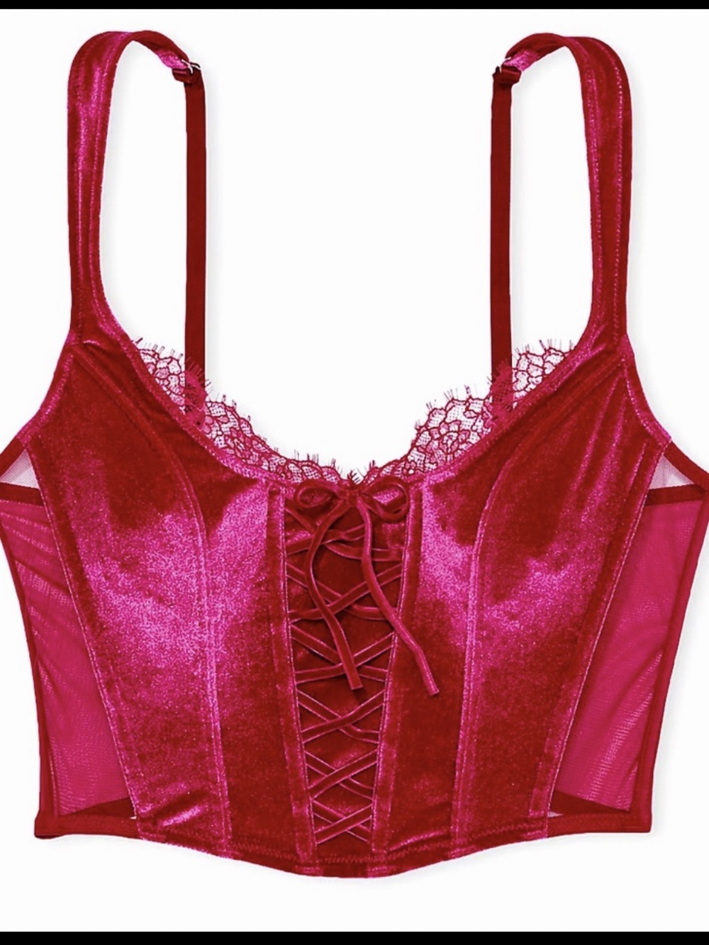 NEW Victoria’s Secret lace & velvet Corset Top NWT